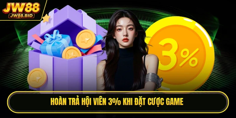 Hoàn trả hội viên 3% khi đặt cược game